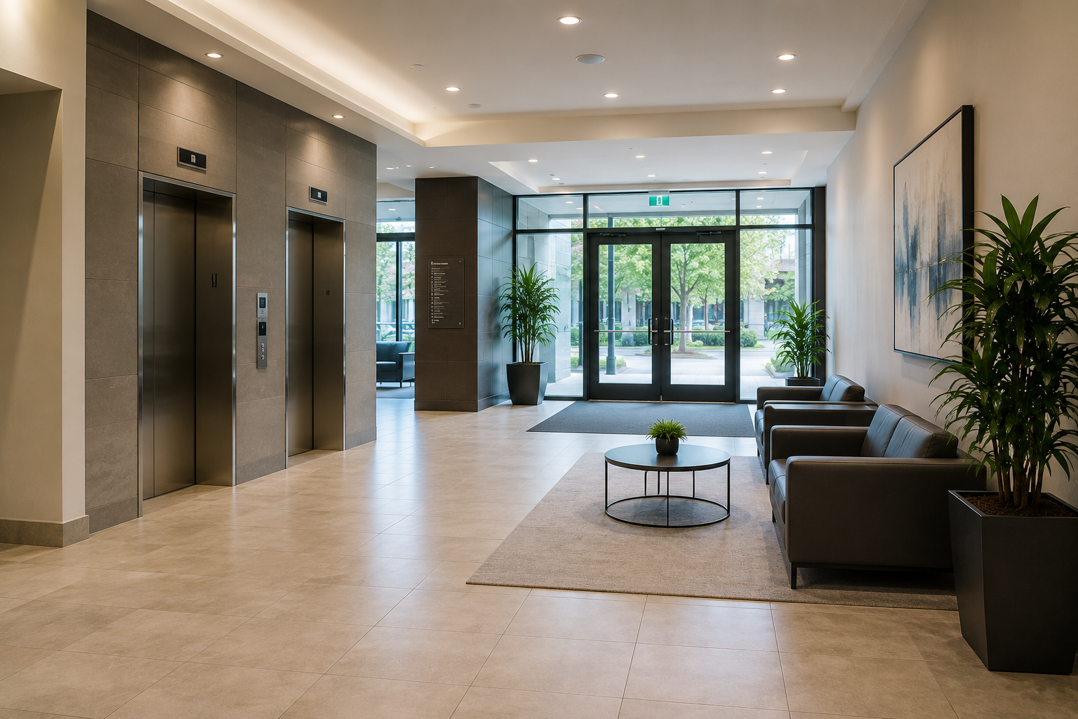 Strata building common area clean, Coquitlam